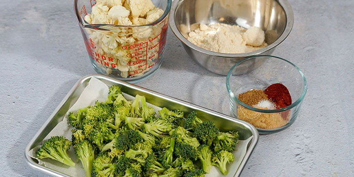 Paleo Broccoli Crispy Tots Recipe mise en place